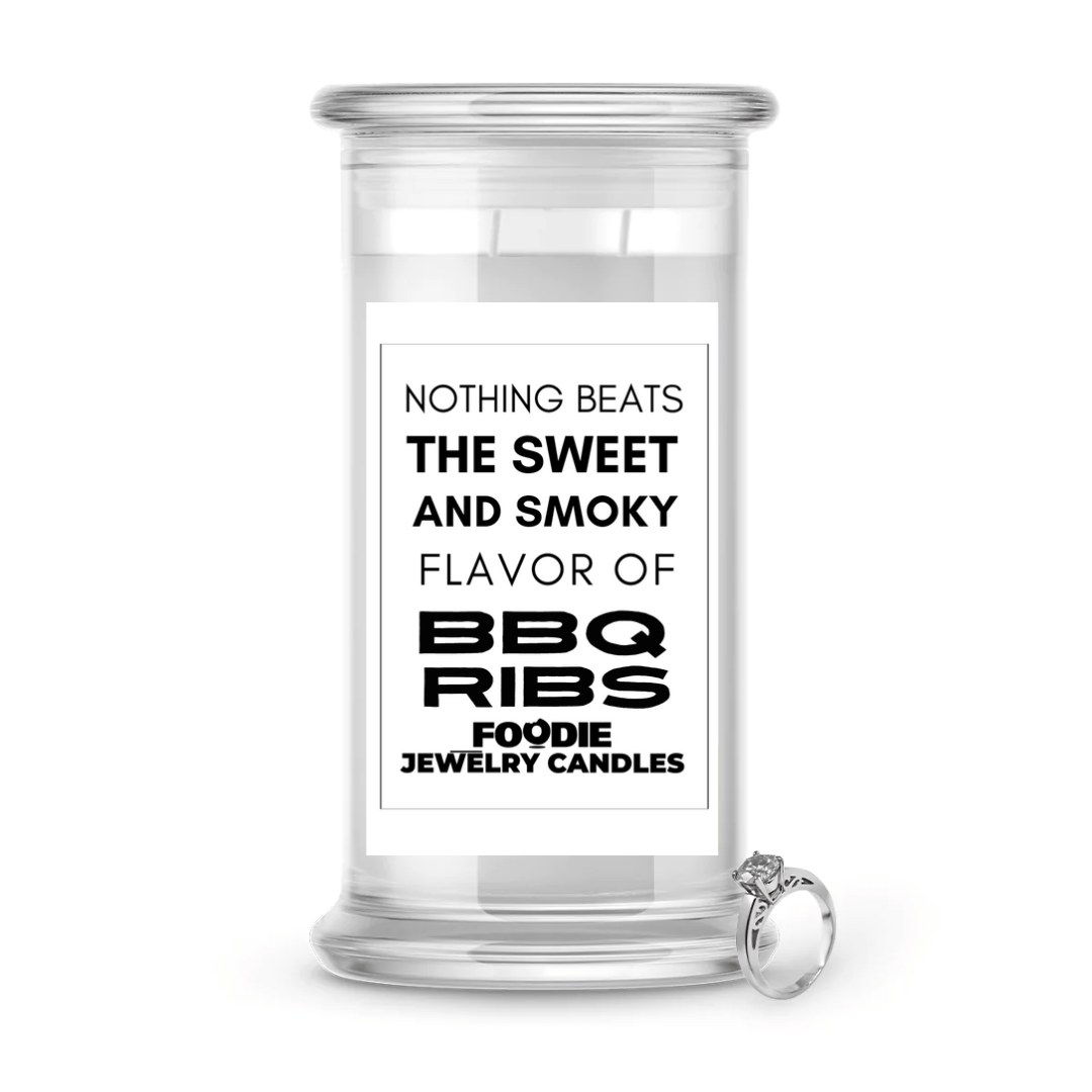 Nothing beats the sweet and smoky flavours of BBQ ribs | Foodie Jewelry Candles