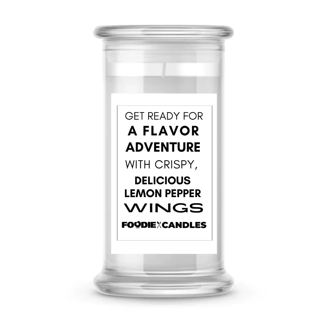 Get ready for a flavor adventure with crispy, delicious lemon pepper wings | Foodie Candles