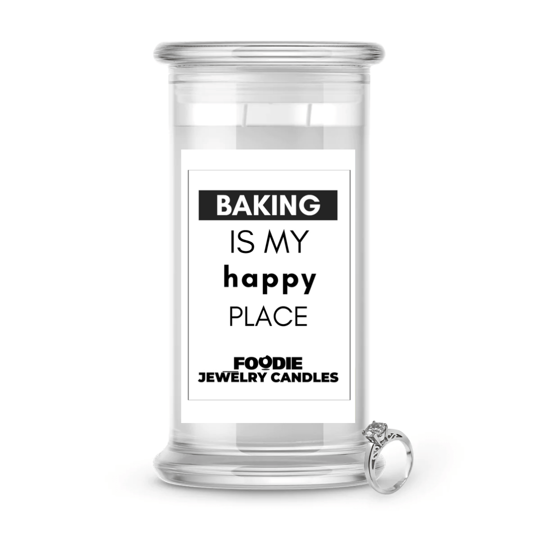 Baking is my happy place | Foodie Jewelry Candles