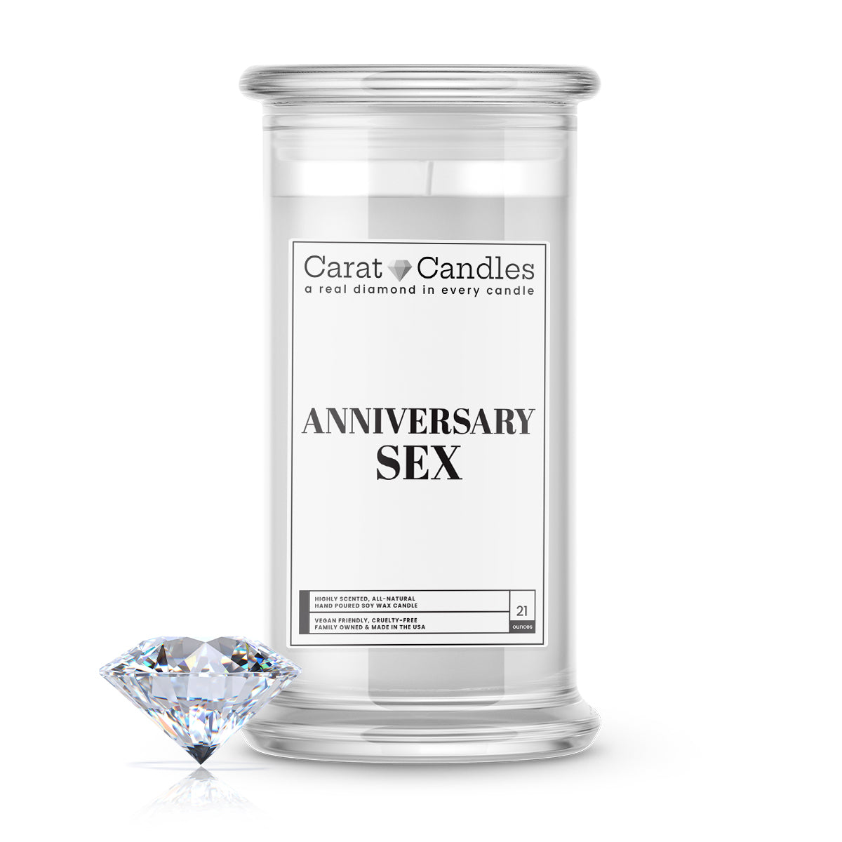 Anniversary Sex Diamond Carat Candle – 21 oz Luxury Diamond Candle