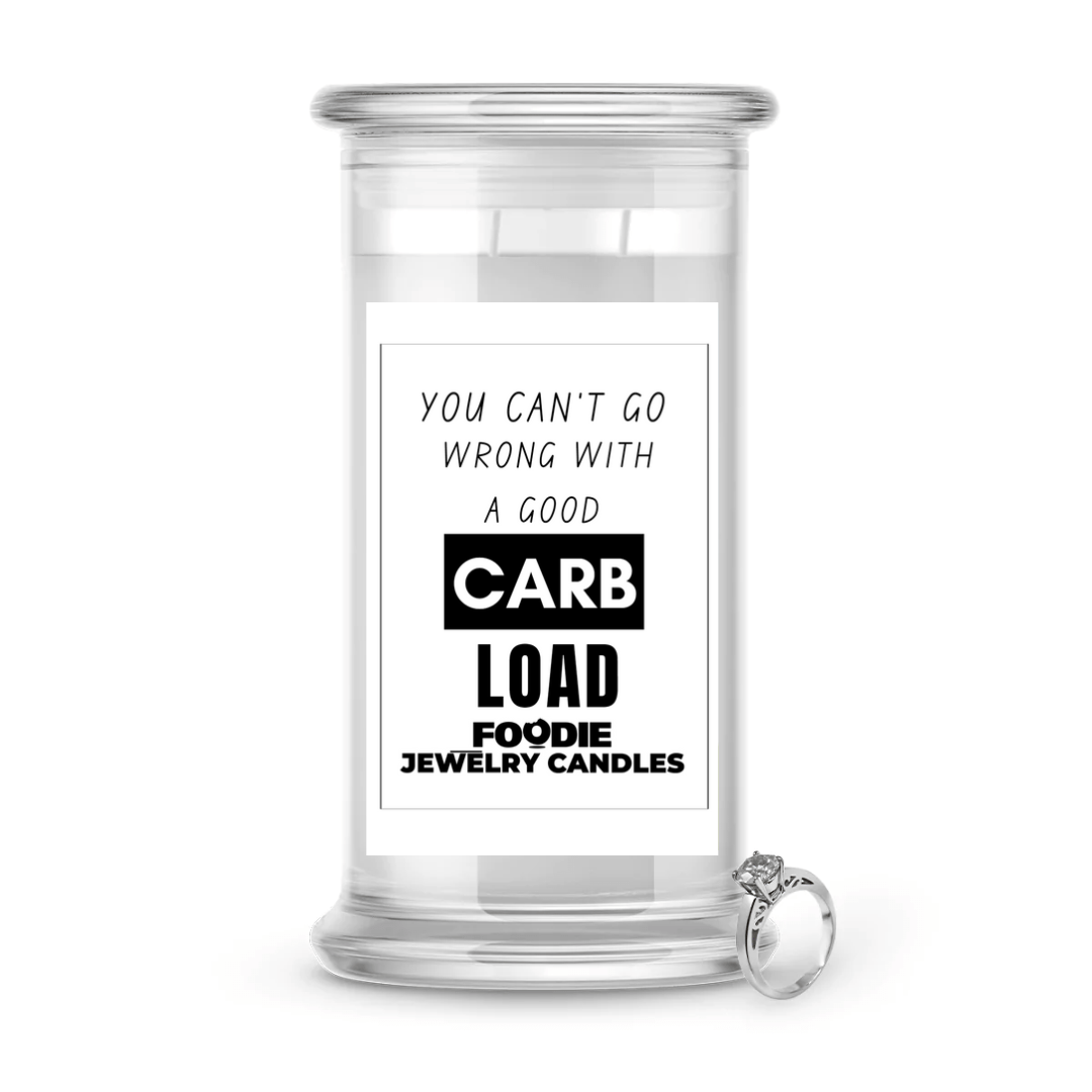 You can't go wrong with a good carb load | Foodie Jewelry Candles