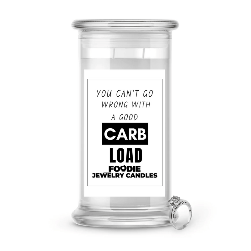You can't go wrong with a good carb load | Foodie Jewelry Candles