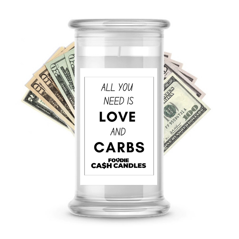 All you need is love and carbs | Foodie Cash Candles