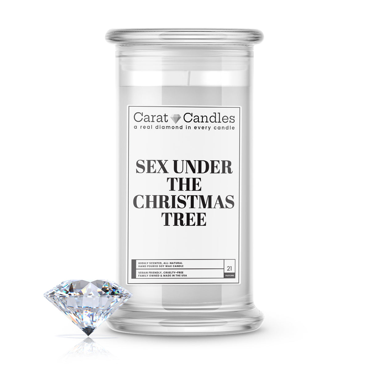 Sex Under the Christmas Tree Diamond Carat Candle – 21 oz Luxury Diamond Candle