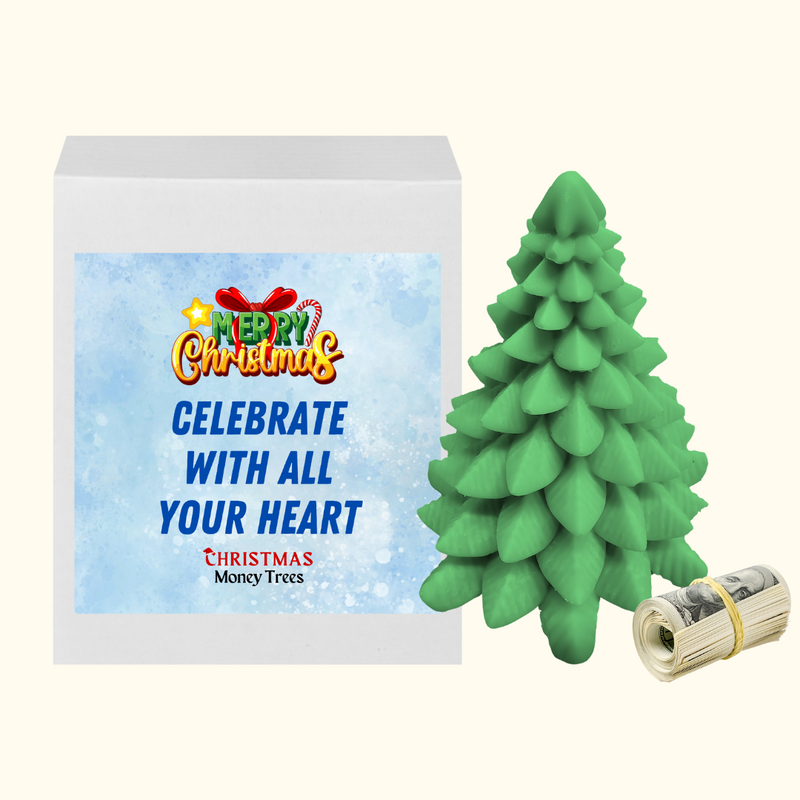 Merry Christmas Celebrate with all your heart | Christmas Cash Tree