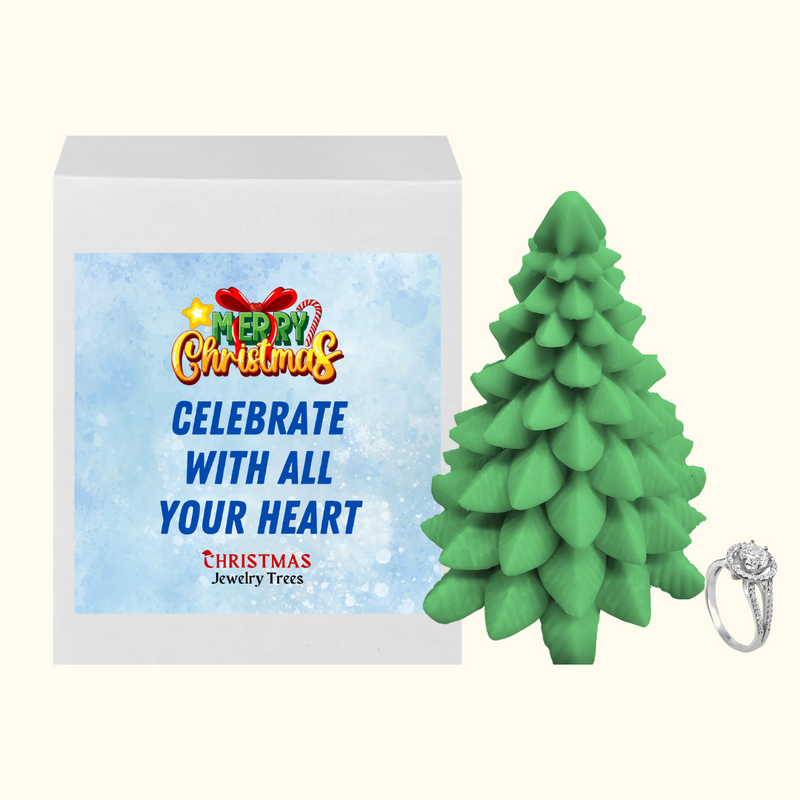 Merry Christmas Celebrate with all your heart | Christmas Jewelry Tree