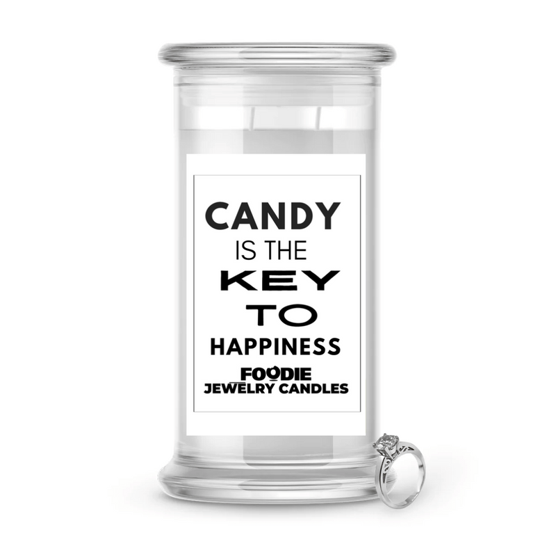 Candy is the key to happiness | Foodie Jewelry Candles
