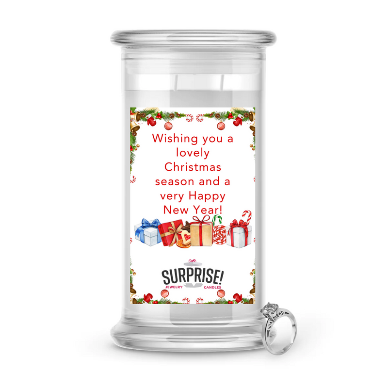 WISHING YOU A LOVELY CHRISTMAS SEASON AND A VERY HAPPY NEW YEAR! MERRY CHRISTMAS JEWELRY CANDLE