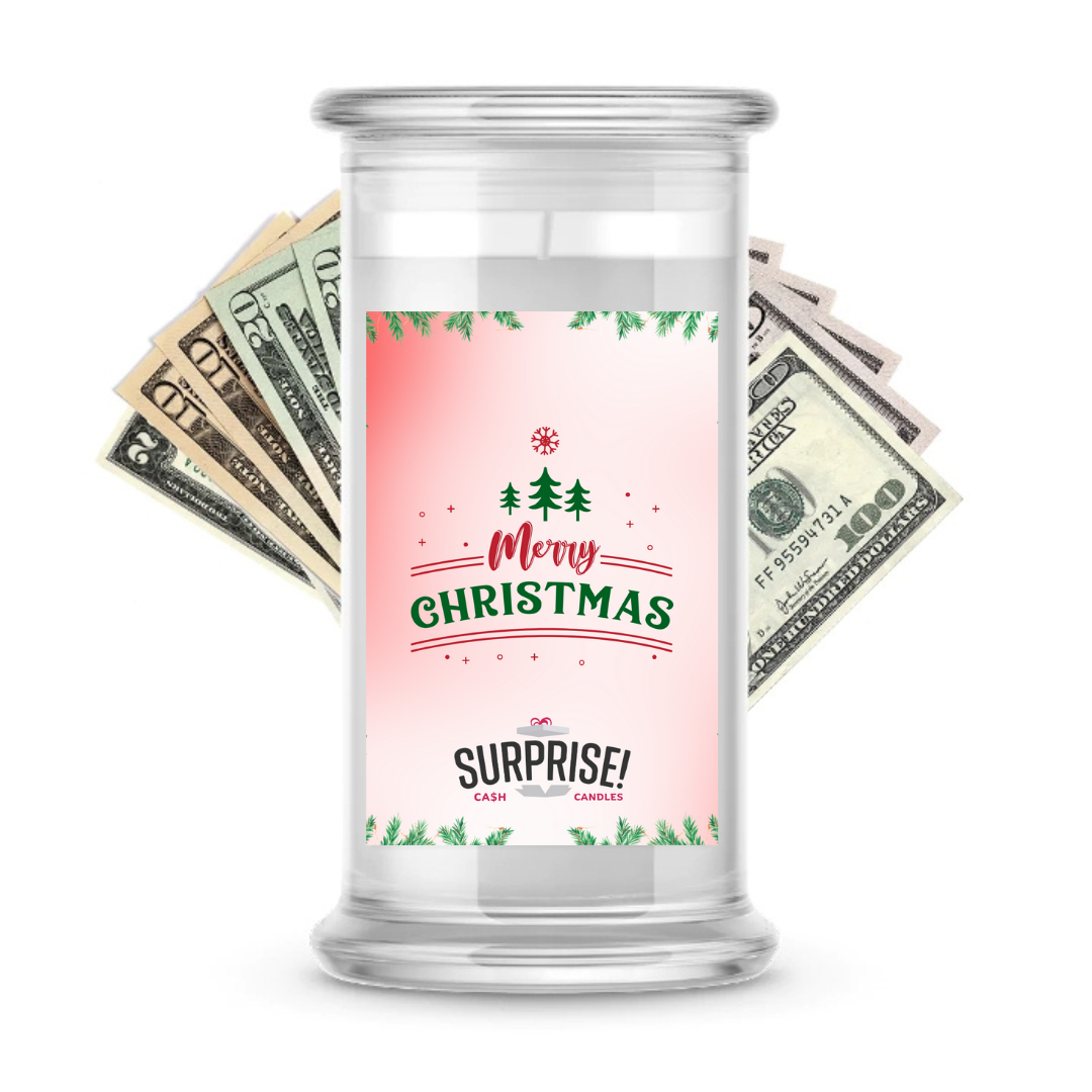 MERRY CHRISTMAS MERRY CHRISTMAS CASH CANDLE