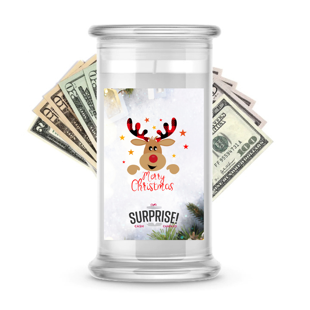 MERRY CHRISTMAS MERRY CHRISTMAS CASH CANDLE