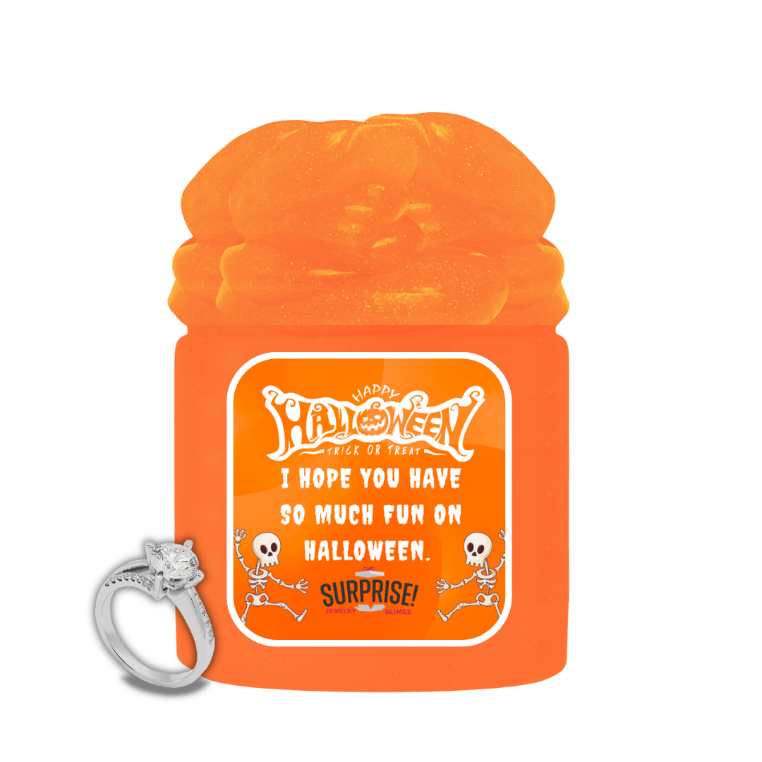 I HOPE YOU HAVE SO MUCH FUN ON HALLOWEEN. HALLOWEEN JEWELRY SLIME