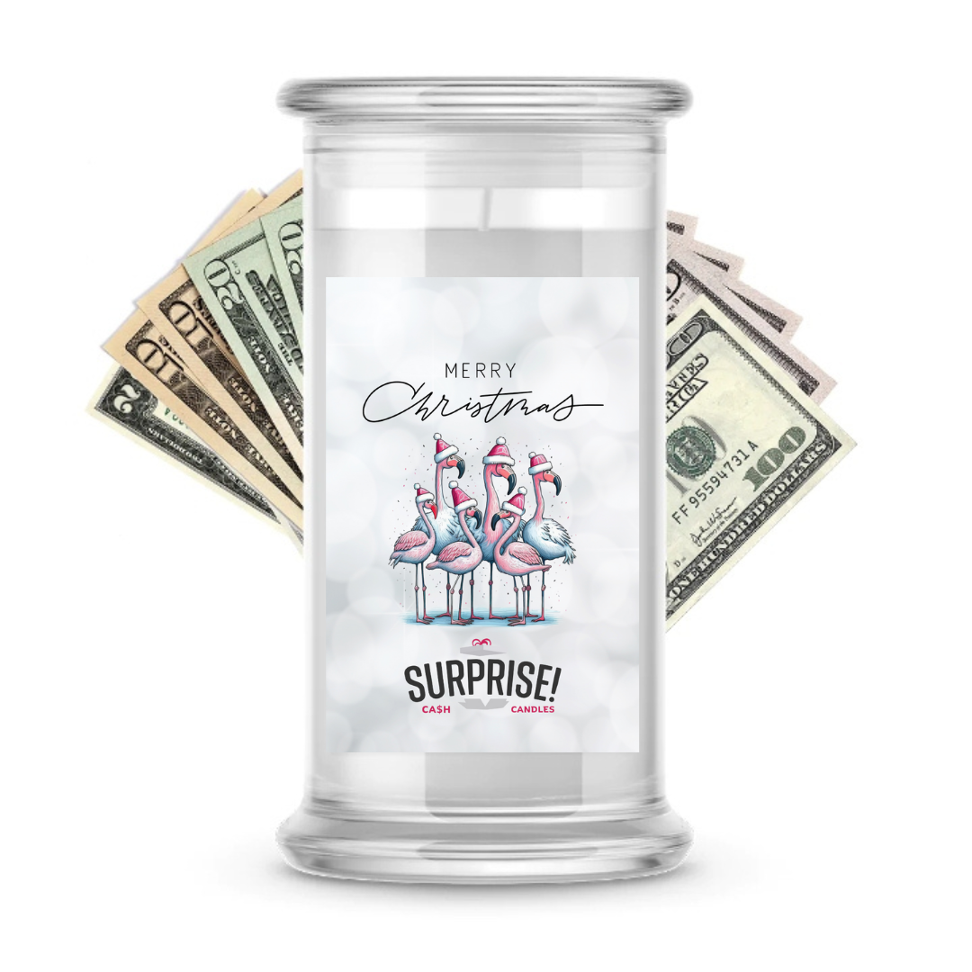 MERRY CHRISTMAS MERRY CHRISTMAS CASH CANDLE