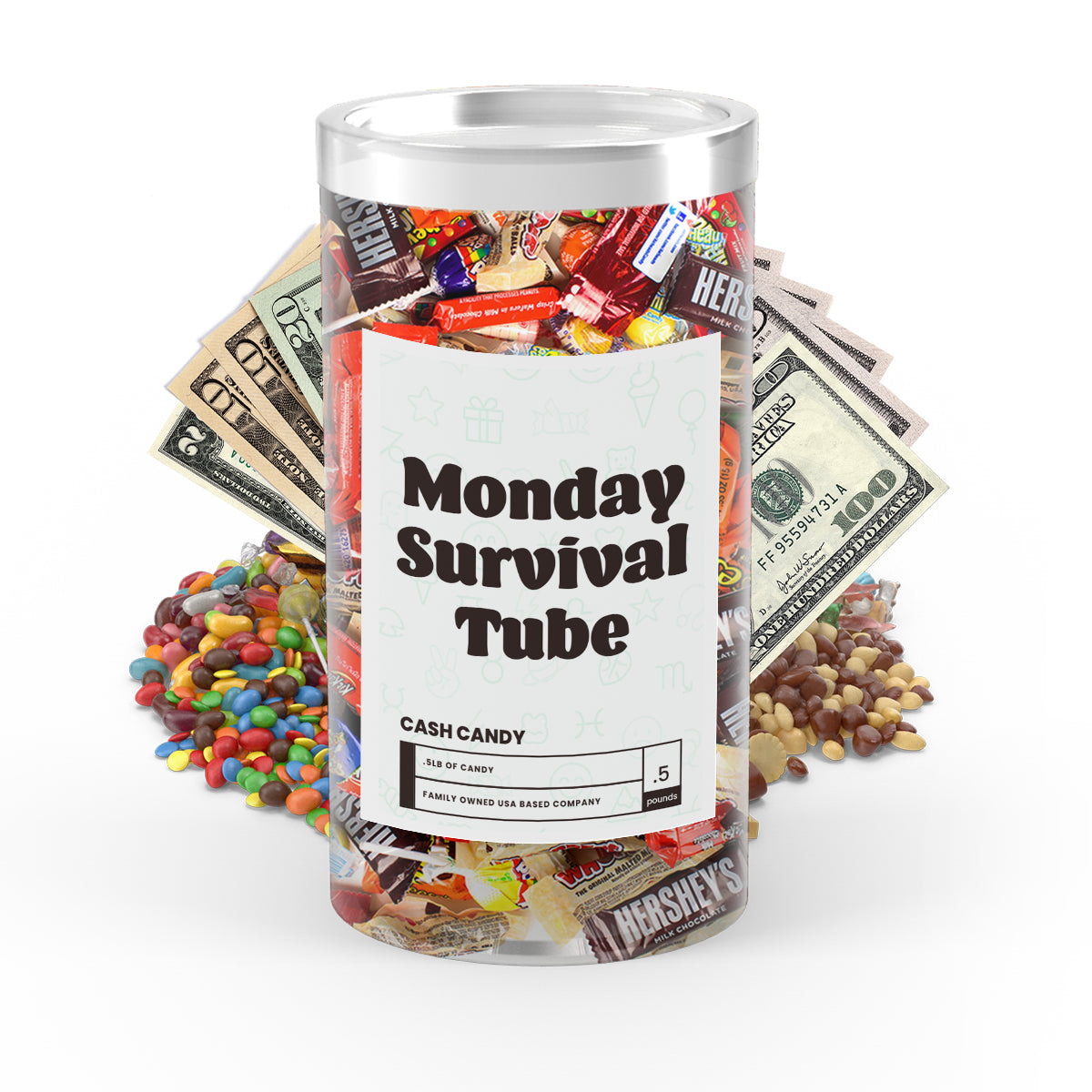 Monday Survival Tube Cash Candy