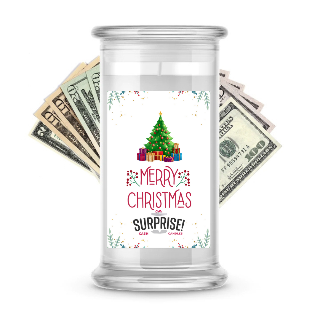 MERRY CHRISTMAS MERRY CHRISTMAS CASH CANDLE