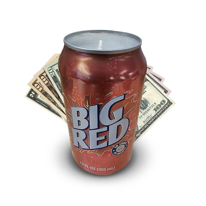 Big Red Soda Pop Cash Candle - REAL MONEY INSIDE EVERY SODA CASH CANDLE