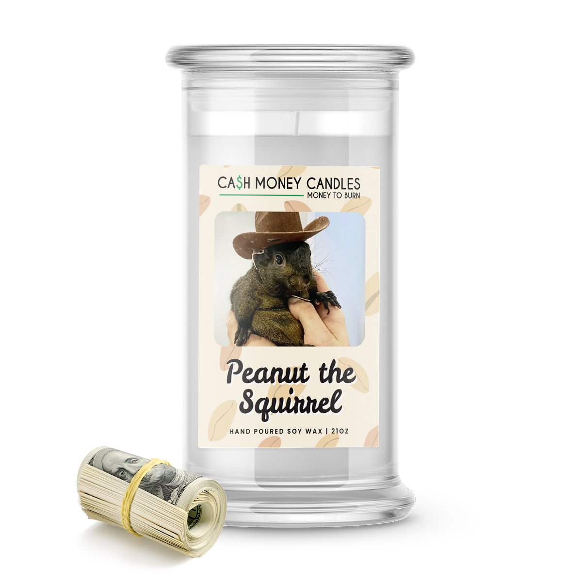 PEANUT THE SQUIRREL Cash Candle
