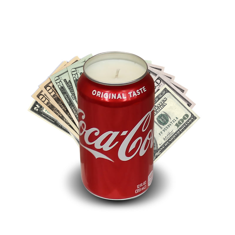 Coca Cola soda pop cash candle