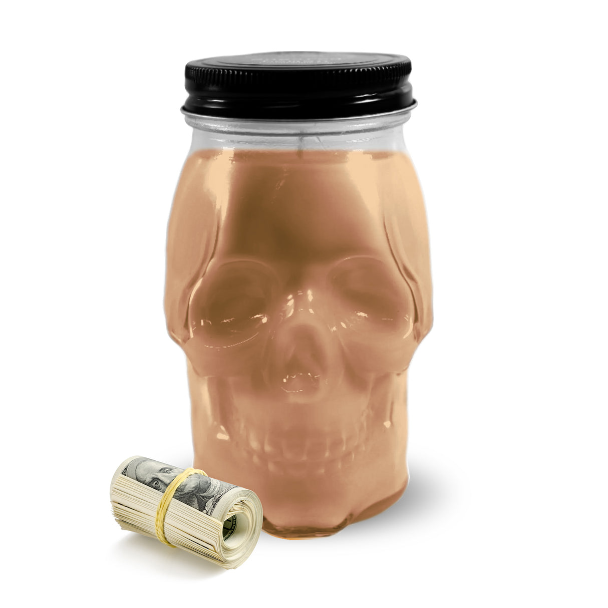 HAUNTED WOODS SKULL CASH CANDLE