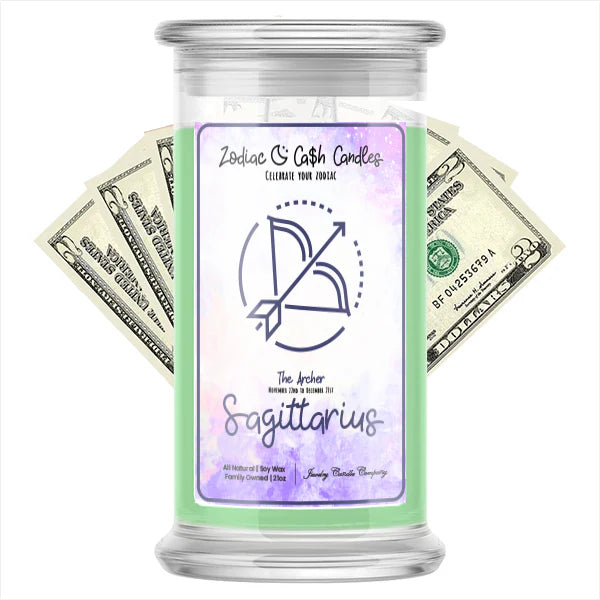 Sagittarius Zodiac Cash Money Candle