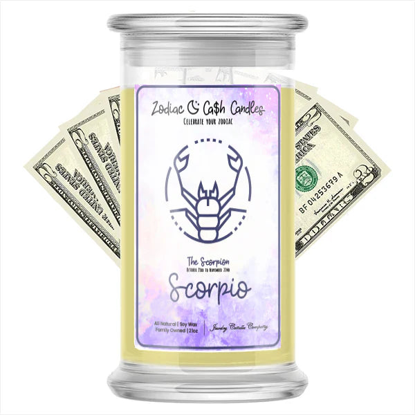 Scorpio Zodiac Cash Money Candle