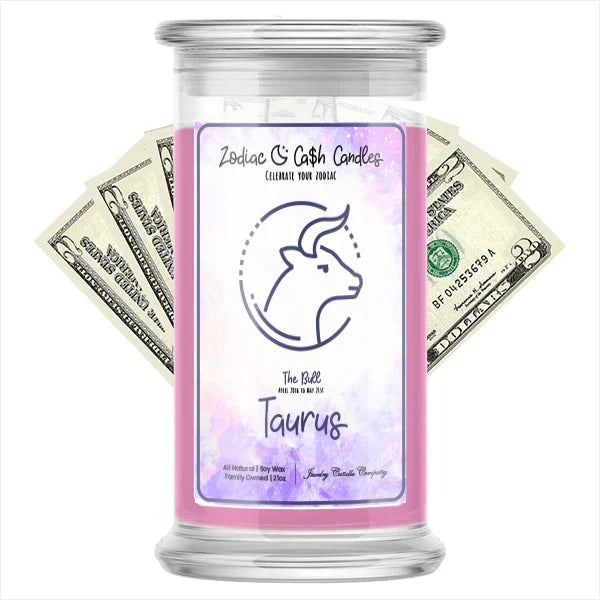 Taurus Zodiac Cash Money Candle