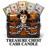 GIANT TREASURE CHEST CASH CANDLE (WORLD'S LARGEST!)