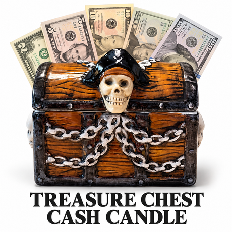 GIANT TREASURE CHEST CASH CANDLE (WORLD'S LARGEST!)