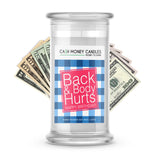 Back And Body Hurts Happy Birthday Cash Money Candle