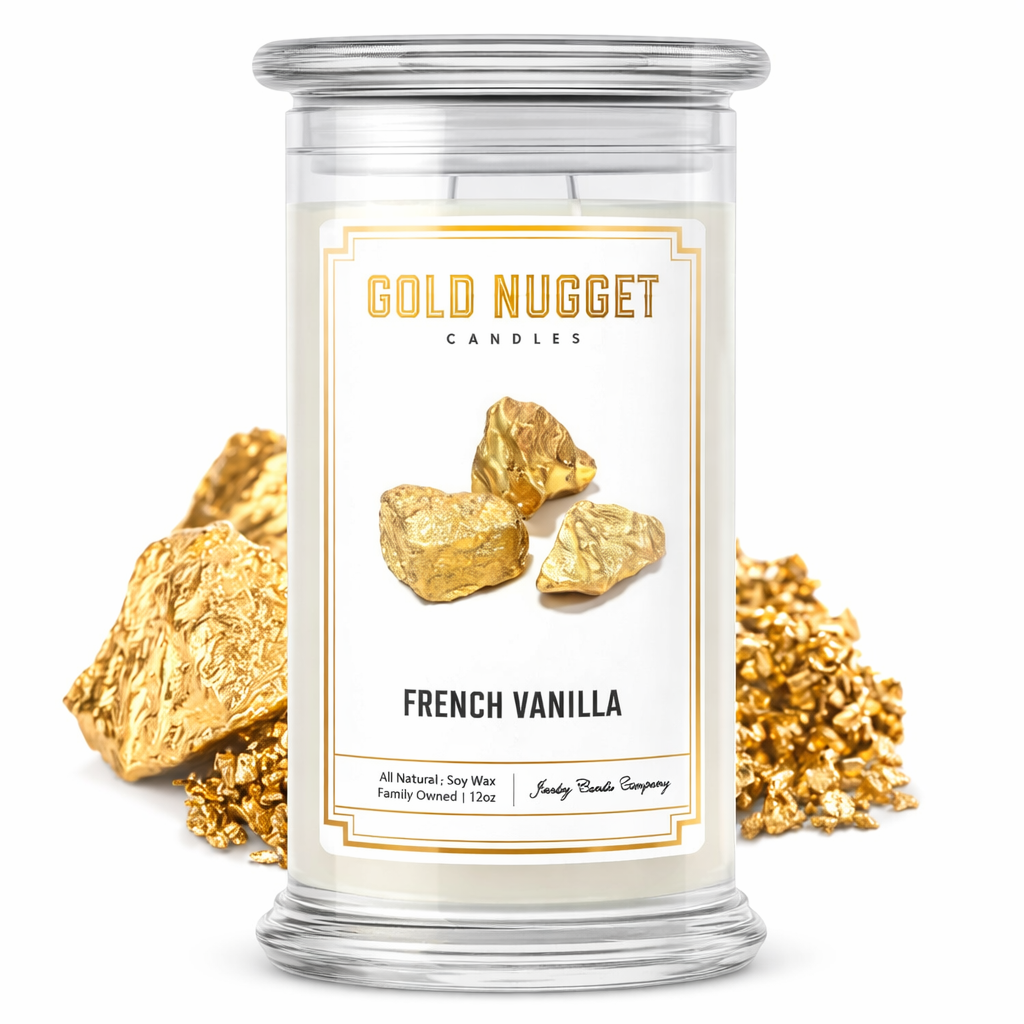 French Vanilla Gold Nugget Luxury Candles