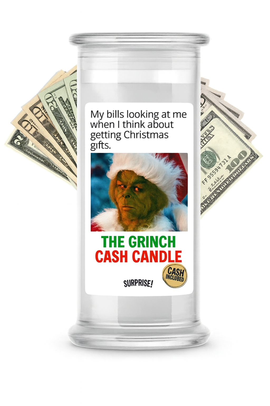 The Grinch Cash Candle