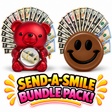 Red cash surprise bear and brown Cozy Cabin in the Woods giant cash smiley face gift bundle