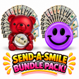 Red cash surprise bear and purple Lavender Vanilla giant cash smiley face gift bundle
