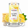 Iced Lemon Cookies Jewelry Candle with two lit flames and jewelry
