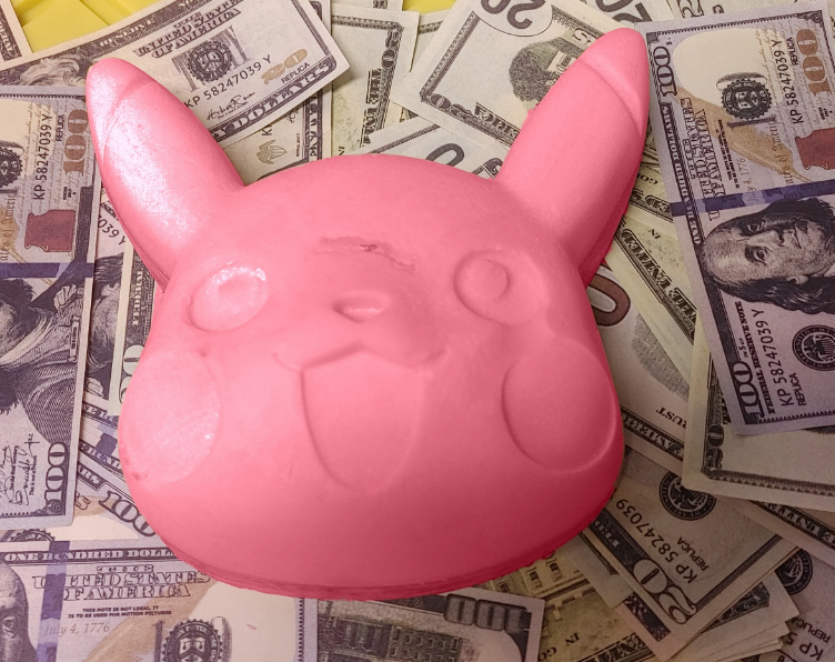 pink pikachu cash wax melt