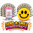 Send-A-Smile! birthday bundle with a Happy Birthday cash candle and giant smiley cash wax melt