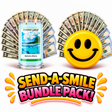 Send-A-Smile giant smiley cash wax melt paired with Bahama Mama Cash Money Candle