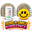 Send-A-Smile giant smiley cash wax melt paired with Bedtime Spa Cash Candle