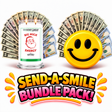 Send-A-Smile giant smiley cash wax melt paired with BIG NICK ENERGY Cash Money Candle