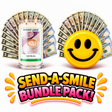 Send-A-Smile giant smiley cash wax melt paired with Café Mocha Cash Candle