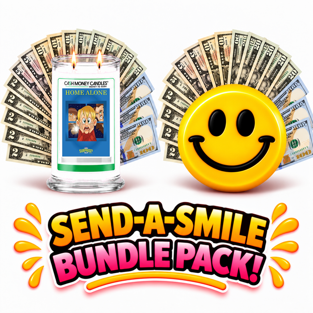 Send-A-Smile! Cash Wax Melt + Home Alone Cash Candle Bundle