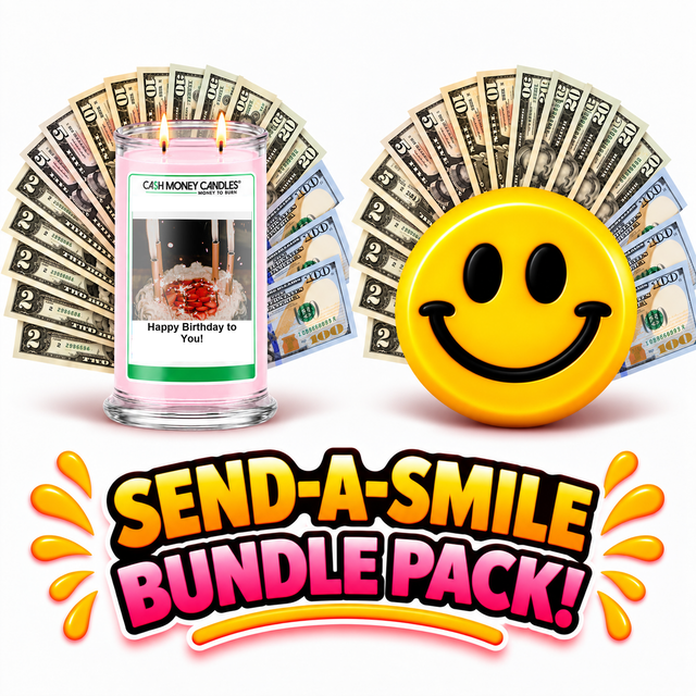 Send-A-Smile! Cash Wax Melt + Happy Birthday to You Cash Candle Bundle