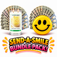 Send-A-Smile giant smiley cash wax melt paired with Iced Lemon Cookies Cash Money Candles
