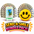 Send-A-Smile giant smiley cash wax melt paired with Jamaican Me Crazy! Cash Money Candle