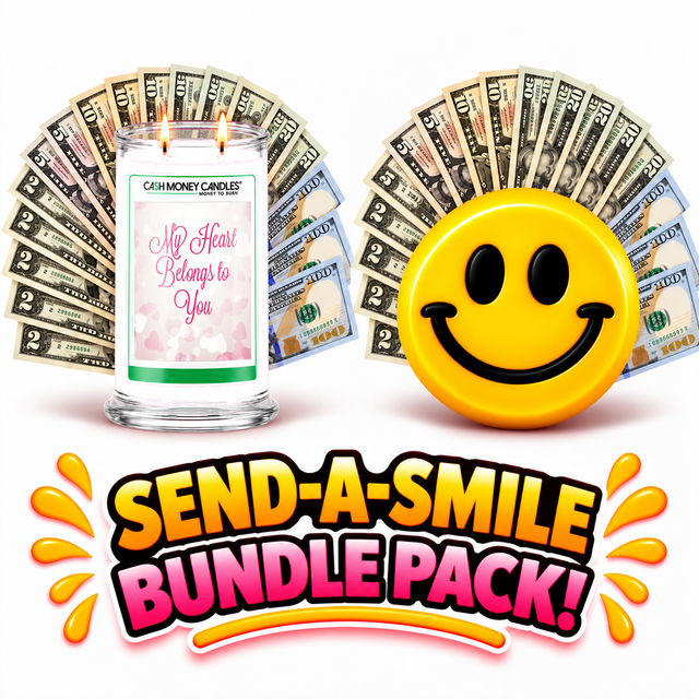Send-A-Smile! Cash Wax Melt + My Heart Belongs To You Cash Candle Bundle