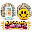 Send-A-Smile giant smiley cash wax melt paired with Singin' in the Rain Cash Money Candle