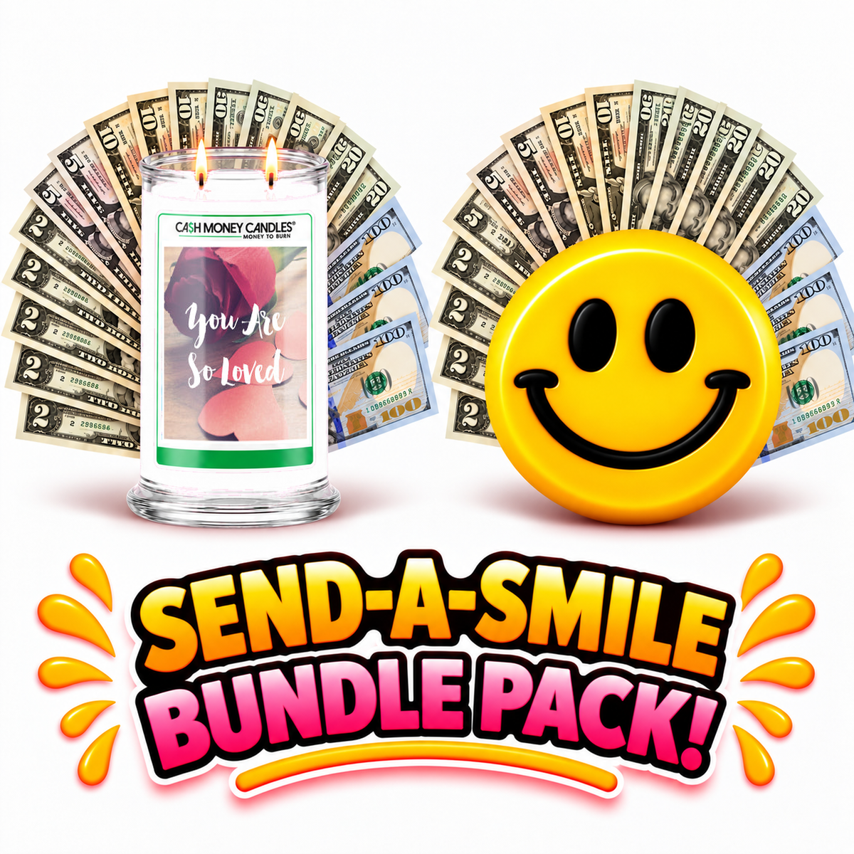 Send-A-Smile! Cash Wax Melt + You Are So Loved Cash Candle Bundle