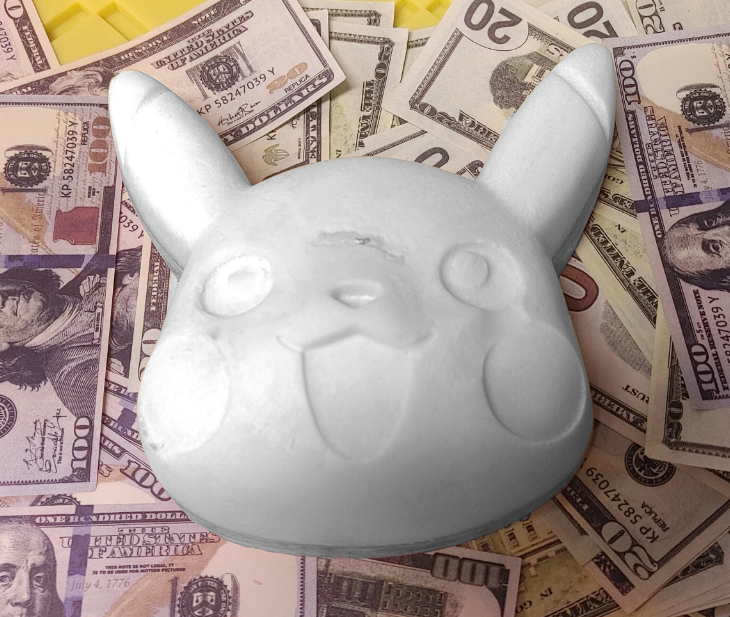white pikachu cash wax melt