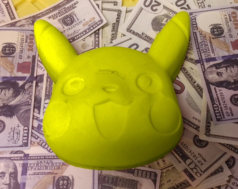 yellow pikachu cash wax melt