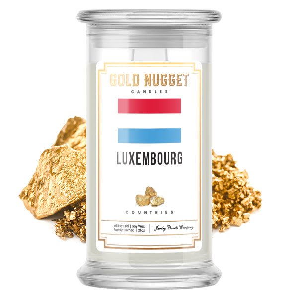 Luxembourg Countries Gold Nugget Candles