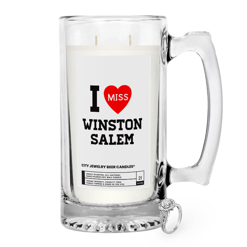 I miss Winston Salem City Jewelry Beer Candles